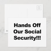 Handen uit de sociale zekerheid briefkaart (Voorkant / Achterkant)