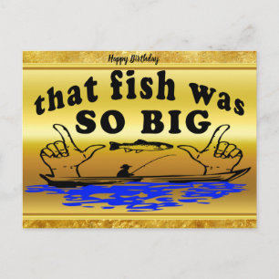 Handen uit elkaar, met een vis en een boot met wat briefkaart