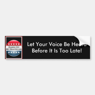 Handen uit mijn Bumpersticker in de gezondheidszor