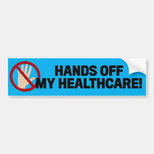 Handen uit mijn gezondheidszorg anti-republikein bumpersticker