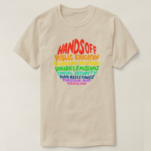 Handen uit t-shirt (Design voorkant)