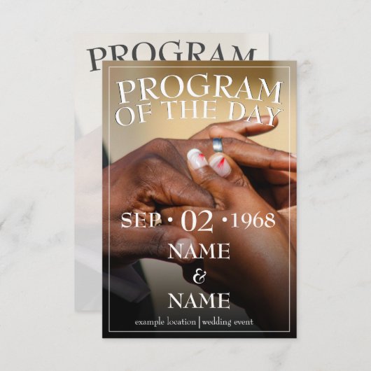 Handen van een bruiloft met een ring (Voorkant / Achterkant)