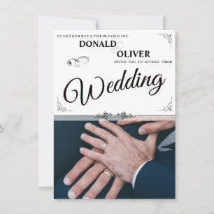 Handen van een Gay Bruiloft Paar met Ringen