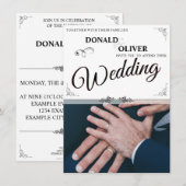 Handen van een Gay Bruiloft Paar met Ringen (Voorkant / Achterkant)