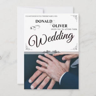 Handen van een Gay Bruiloft Paar met Ringen