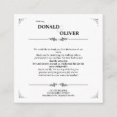 Handen van een Gay Bruiloft Paar met Ringen Informatiekaartje (Achterkant)