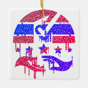 Handen van eenheid keramisch ornament