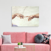 Handen van God en Adam Canvas Afdruk (Insitu (Woonkamer))