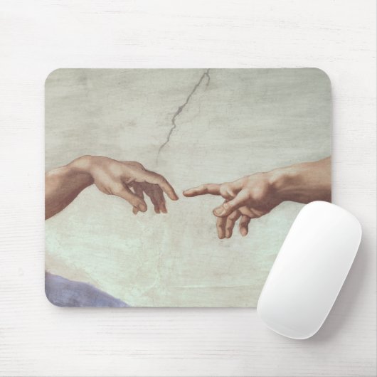 Handen van God en Adam Muismat (Met muis)