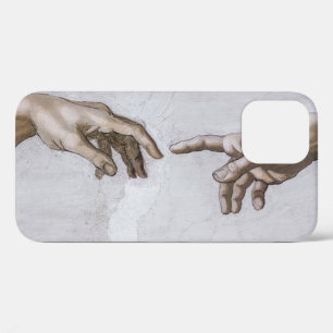 Handen van God en Adam van Michelangelo iPhone 12 Hoesje