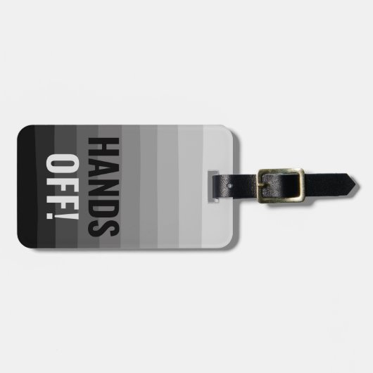 Handen Van Grappig Zwart Ontwerp Aangepaste Tekst Bagagelabel (Voorkant horizontaal)