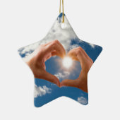 Handen van liefde keramisch ornament (Rechts)