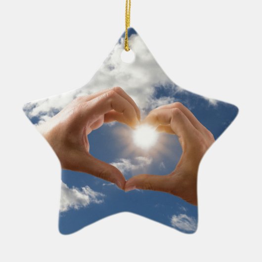 Handen van liefde keramisch ornament (Voorkant)