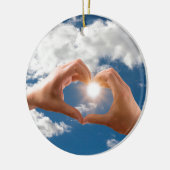 Handen van liefde keramisch ornament (Links)