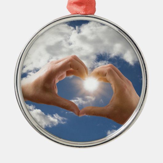 Handen van liefde metalen ornament (Voorkant)
