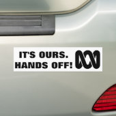 Handen van onze ABC! Bumpersticker (Op auto)