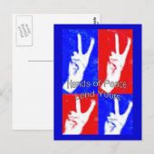 Handen van 'Peace-Lend Yours' Briefkaart (Voorkant / Achterkant)