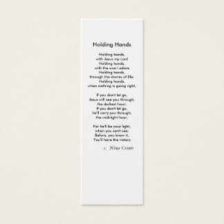 handen vasthouden, mini visitekaartjes