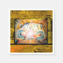 Handen voor heling servetten