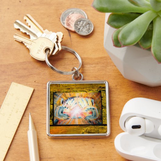 Handen voor heling sleutelhanger (Bureau)