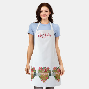 Handen w Bloemen,  Victoriaans Valentijnsdag Schort