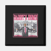 Handen wijd voor het huis van White Daddy Pi Magneet (Voorkant)