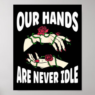 Handen zijn ook nooit inactieve Amerikaanse gebare Poster