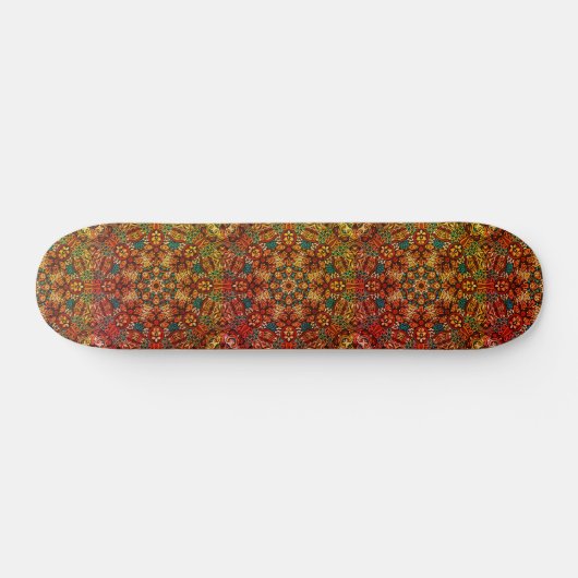 HandEnige roestkleurige Mandala Design Skateboard (Horizontaal)