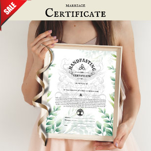 HANDFASTCERTIFICAAT PAGAN NATUUR CELTIC 16X20 POSTER