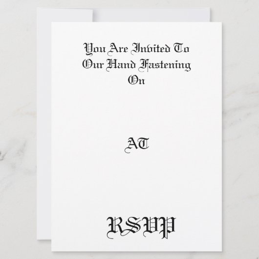 Handfastening Invitations (Dos)