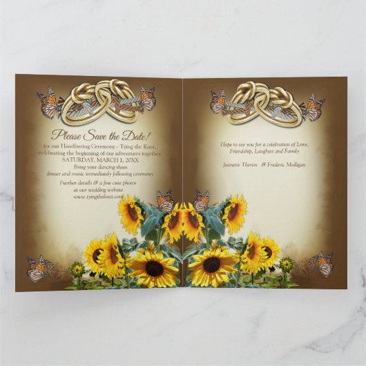 Handfasting Ceremonie Save the Date Kaart (Binnen)