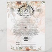 HANDFASTING CERTIFICAAT 8,5" x 11" BOHO PAGAN (Voorkant)