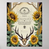 HANDFASTING CERTIFICAAT  HERTOGSHOORN PAGANISCHE B POSTER (Voorkant)