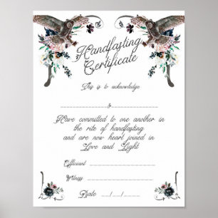 Handfasting Certificate Poster - Op dromen