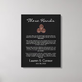 Handfasting Spiral Celtic Knot Irish Wedding Vows Canvas Afdruk (Voorkant)
