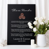 Handfasting Spiral Celtic Knot Irish Wedding Vows Canvas Afdruk