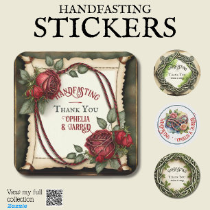 HANDFASTING STICKERS VOOR FAVORS ENVELOPES KOORD