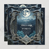 HANDFASTING UITNODIGINGEN DRUID CELTIC WICCA MOON (Voorkant / Achterkant)