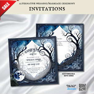 HANDFASTING-UITNODIGINGEN DRUID CELTISCHE WICCA MA KAART