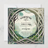 HANDFASTING UITNODIGINGEN ROMANTISCHE WICCA KELTIS (Voorkant)