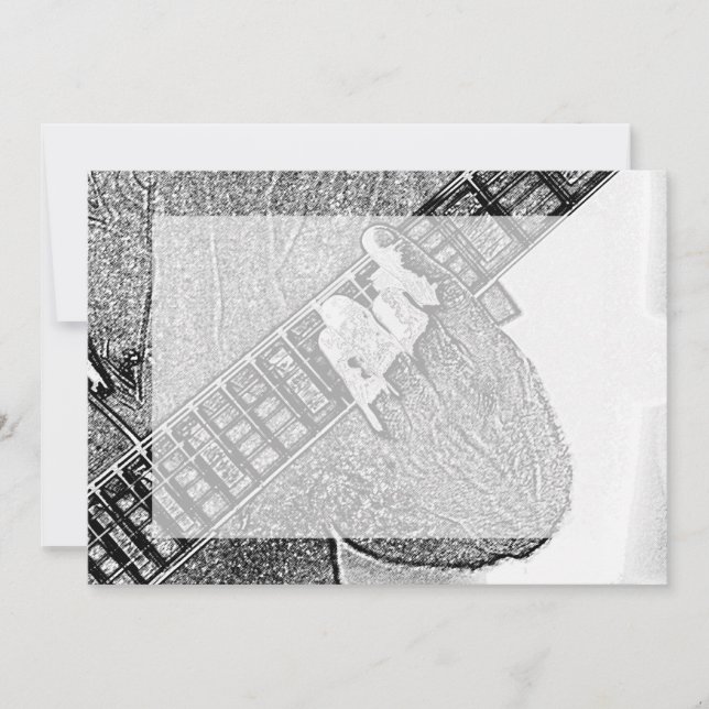 Handfretten met gitaar bw-schets (Voorkant)