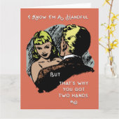 Handful Funny ?Retro Groet Kaart (Gele Bloem)