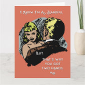 Handful Funny ?Retro Groet Kaart (Voorkant)