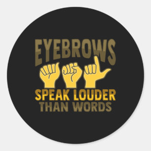 Handgebaar Doof Gehoorverlies Bewustzijn 5 Ronde Sticker