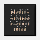 Handgebarentaal ASL Handgebaar doofbewustzijn Magneet (Voorkant)