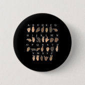 Handgebarentaal ASL Handgebaar doofbewustzijn Ronde Button 5,7 Cm (Voorkant)