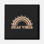 Handgebarentaal ASL Handgebaar dove vibes awa Magneet (Voorkant)