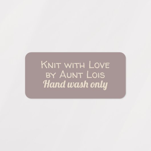 Handgebreide reinigingsinstructies labels (Design 1)