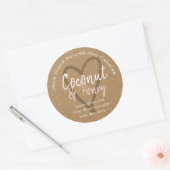  handgegoten zgn. kaarsen voor kraftpapier ronde sticker (Envelop)