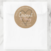  handgegoten zgn. kaarsen voor kraftpapier ronde sticker (Tas)